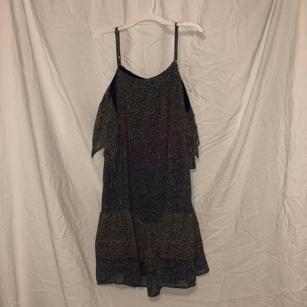 Navy blue floral dress